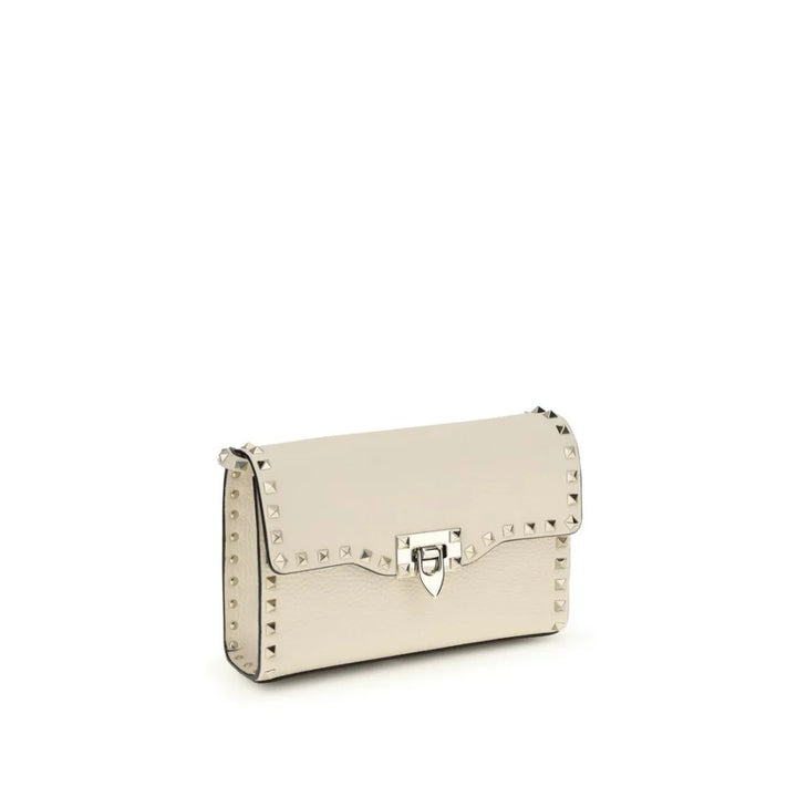Valentino Garavani Beige Calf Leather Bos Taurus Shoulder Bag