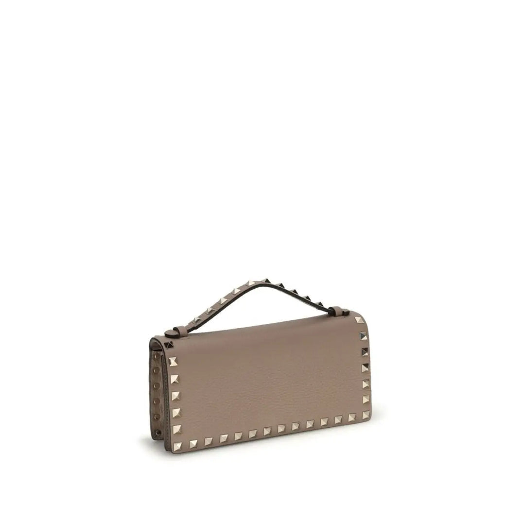 Valentino Garavani Beige Calf Leather Bos Taurus Wallet