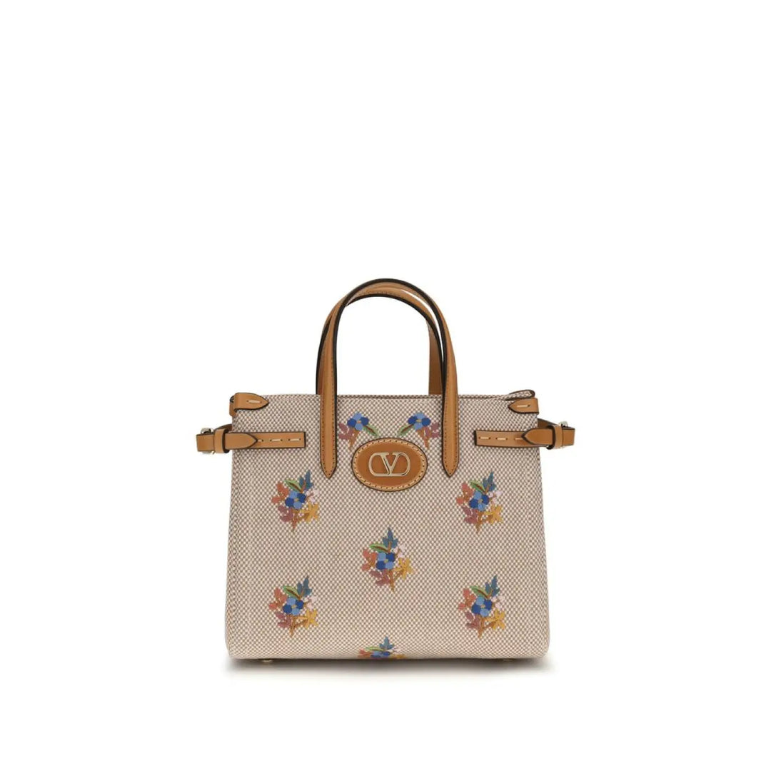 Valentino Garavani Beige Cotton Handbag