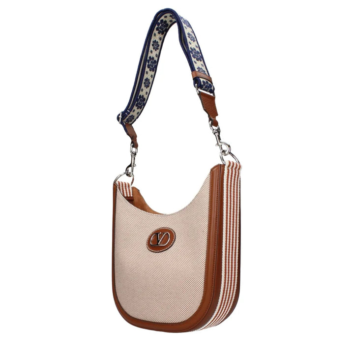 Valentino Garavani Beige Fabric Crossbody Bag