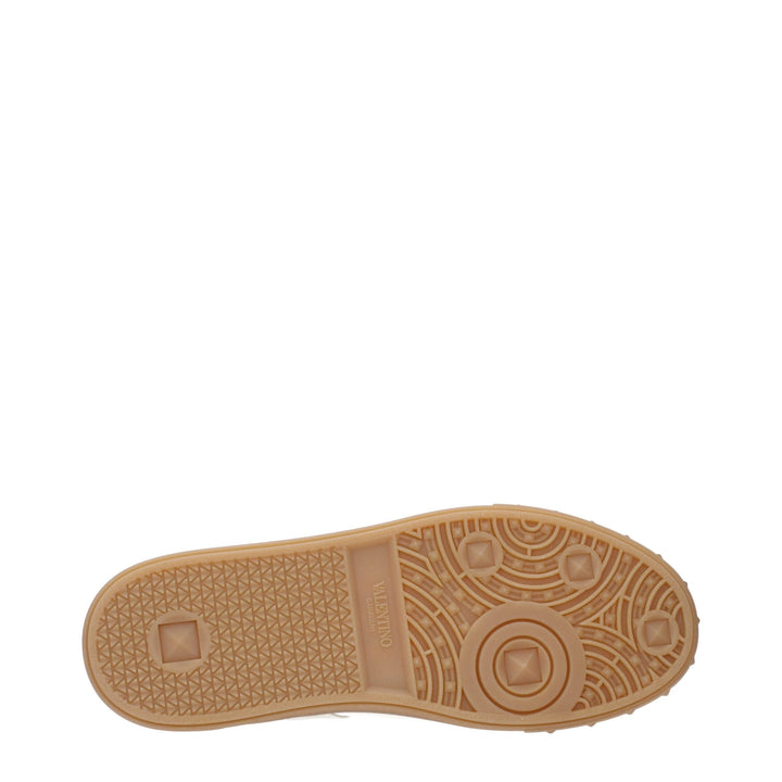 Valentino Garavani Beige Fabric Low Top Sneakers