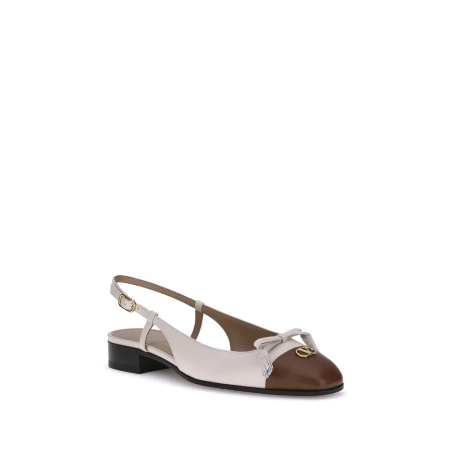 Valentino Garavani Beige Goatskin Ballet Flats
