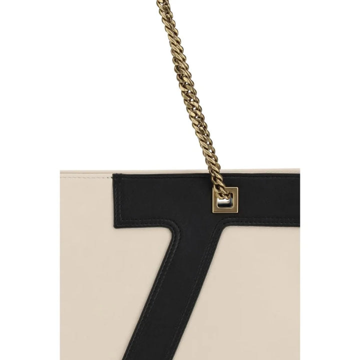 Valentino Garavani Beige Lamb Ovis Aries Shoulder Bag