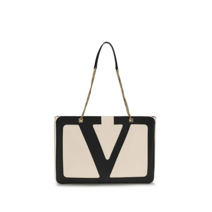 Valentino Garavani Beige Lamb Ovis Aries Shoulder Bag