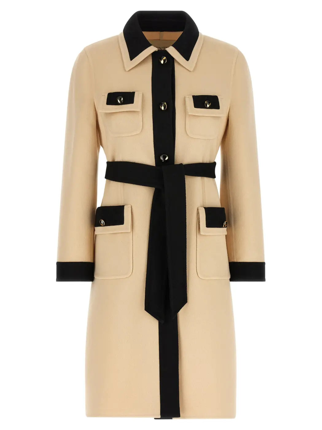 Valentino Garavani Beige Virgin Wool Coat