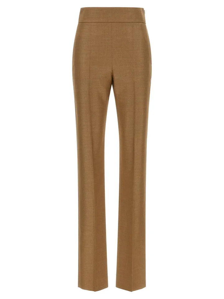 Valentino Garavani Beige Virgin Wool Dress Pants