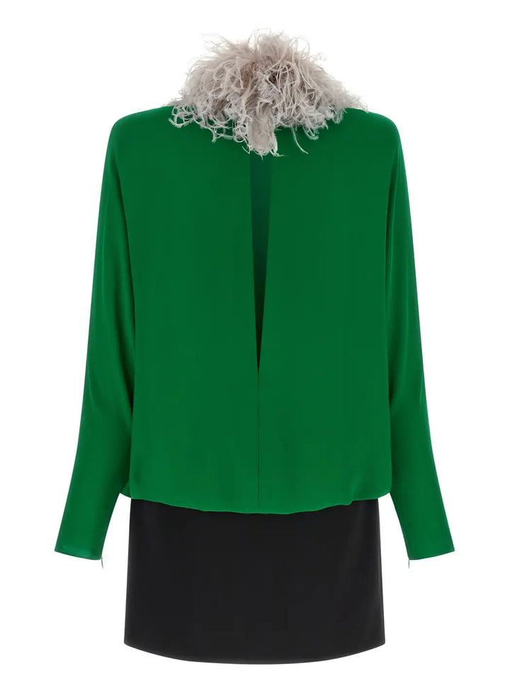 Valentino Garavani Bicolor Silk Short Dress