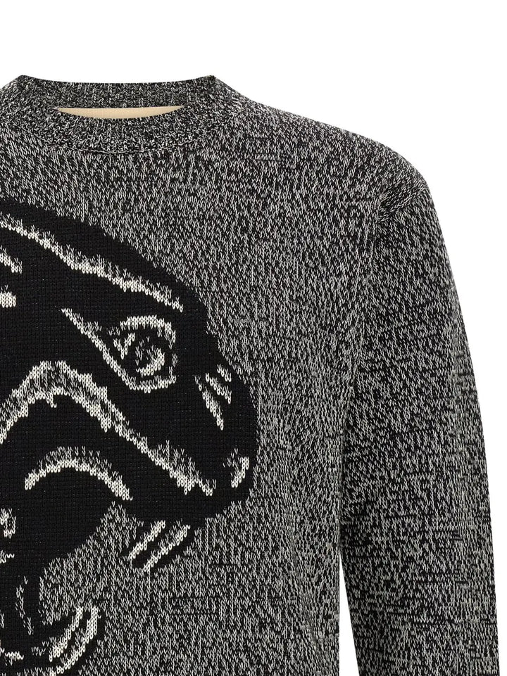 Valentino Garavani Bicolor Virgin Wool Cardigan