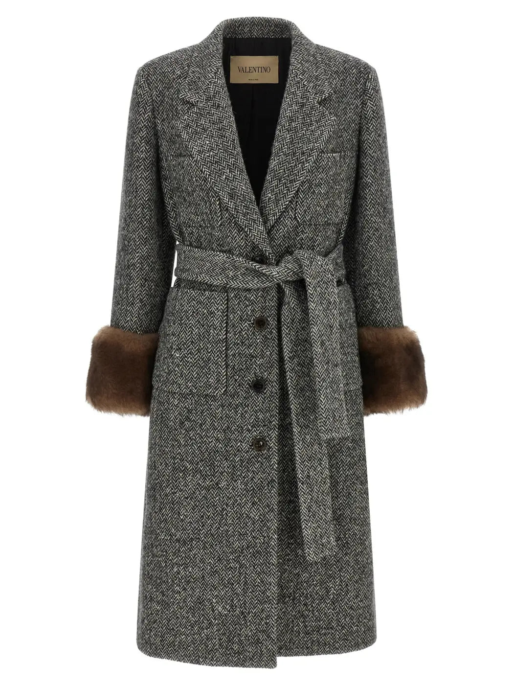 Valentino Garavani Bicolor Virgin Wool Coat
