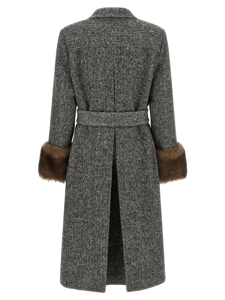 Valentino Garavani Bicolor Virgin Wool Coat