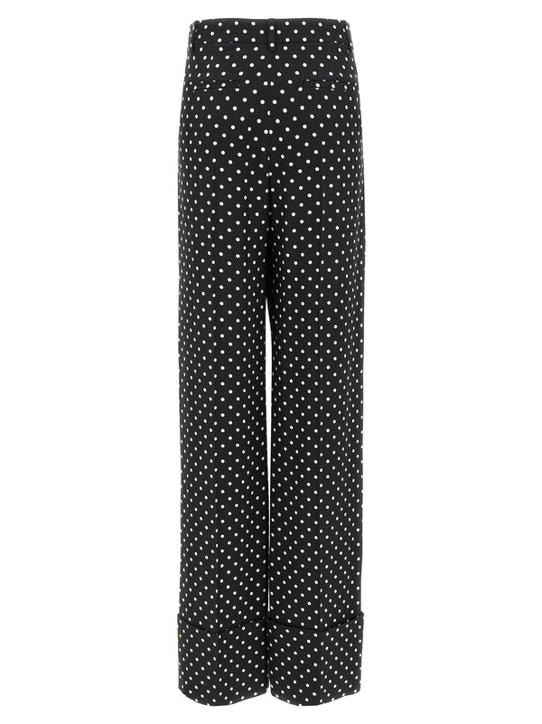 Valentino Garavani Bicolor Viscose Casual Pants