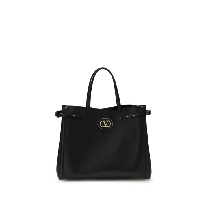 Valentino Garavani Black Calf Leather Bos Taurus Handbag