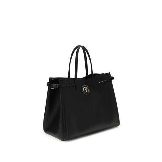 Valentino Garavani Black Calf Leather Bos Taurus Handbag