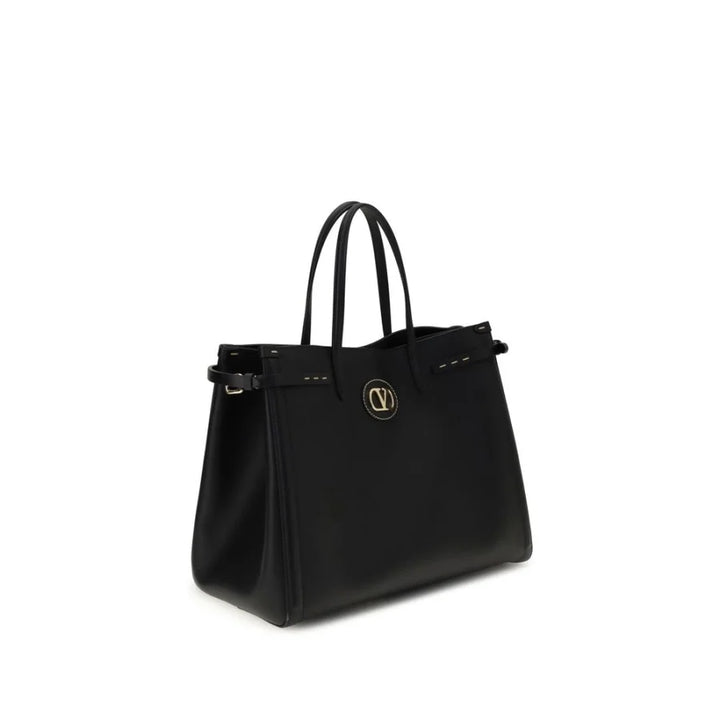Valentino Garavani Black Calf Leather Bos Taurus Handbag