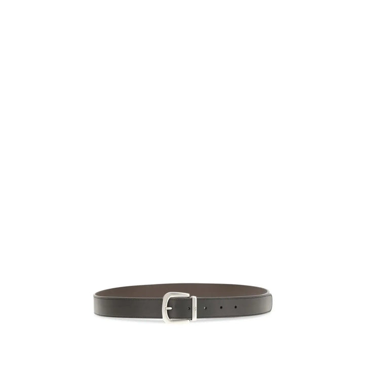 Valentino Garavani Black Calf Leather Bos Taurus Regular Belt