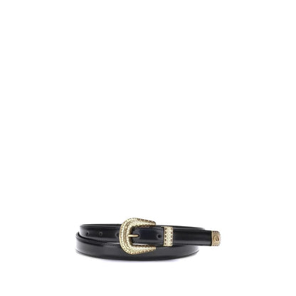 Valentino Garavani Black Calf Leather Bos Taurus Regular Belt
