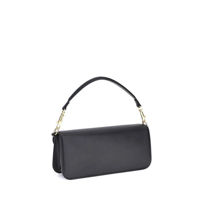 Valentino Garavani Black Calf Leather Bos Taurus Shoulder Bag
