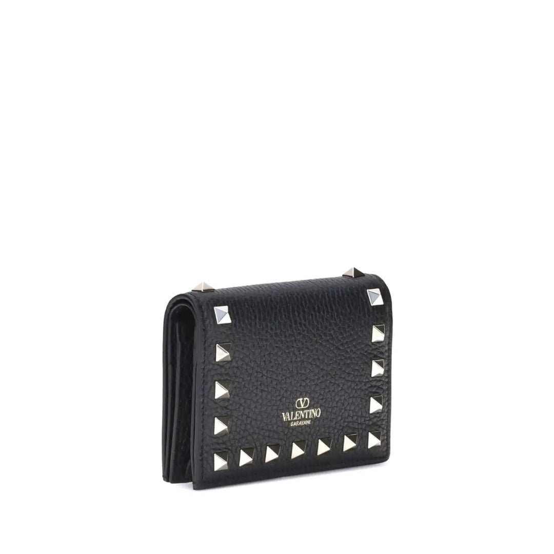 Valentino Garavani Black Calf Leather Bos Taurus Wallet