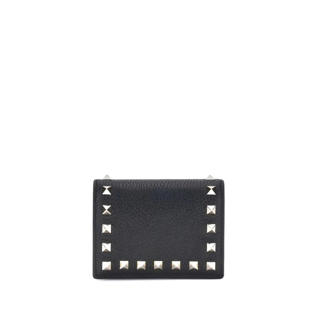 Valentino Garavani Black Calf Leather Bos Taurus Wallet