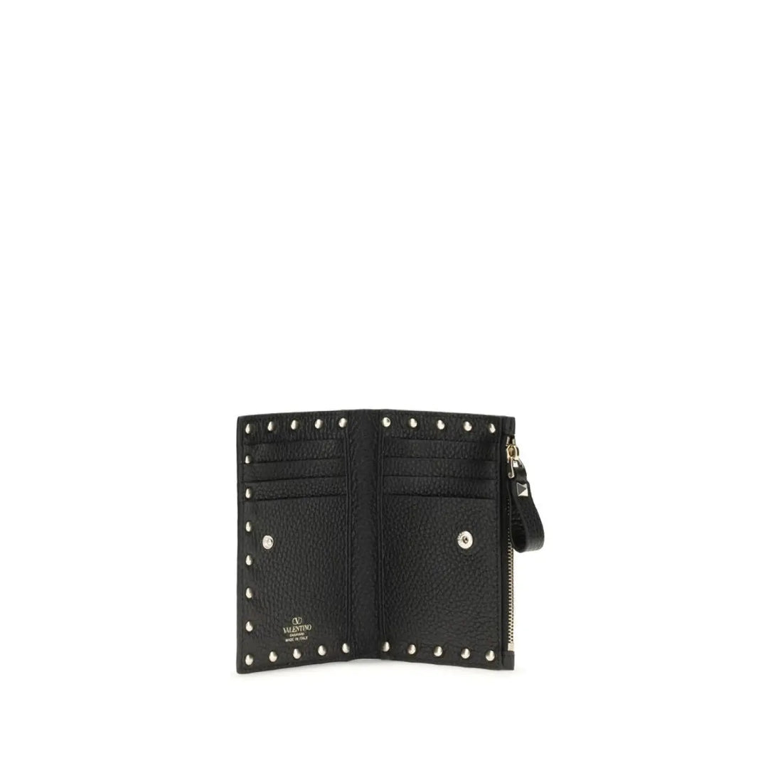 Valentino Garavani Black Calf Leather Bos Taurus Wallet