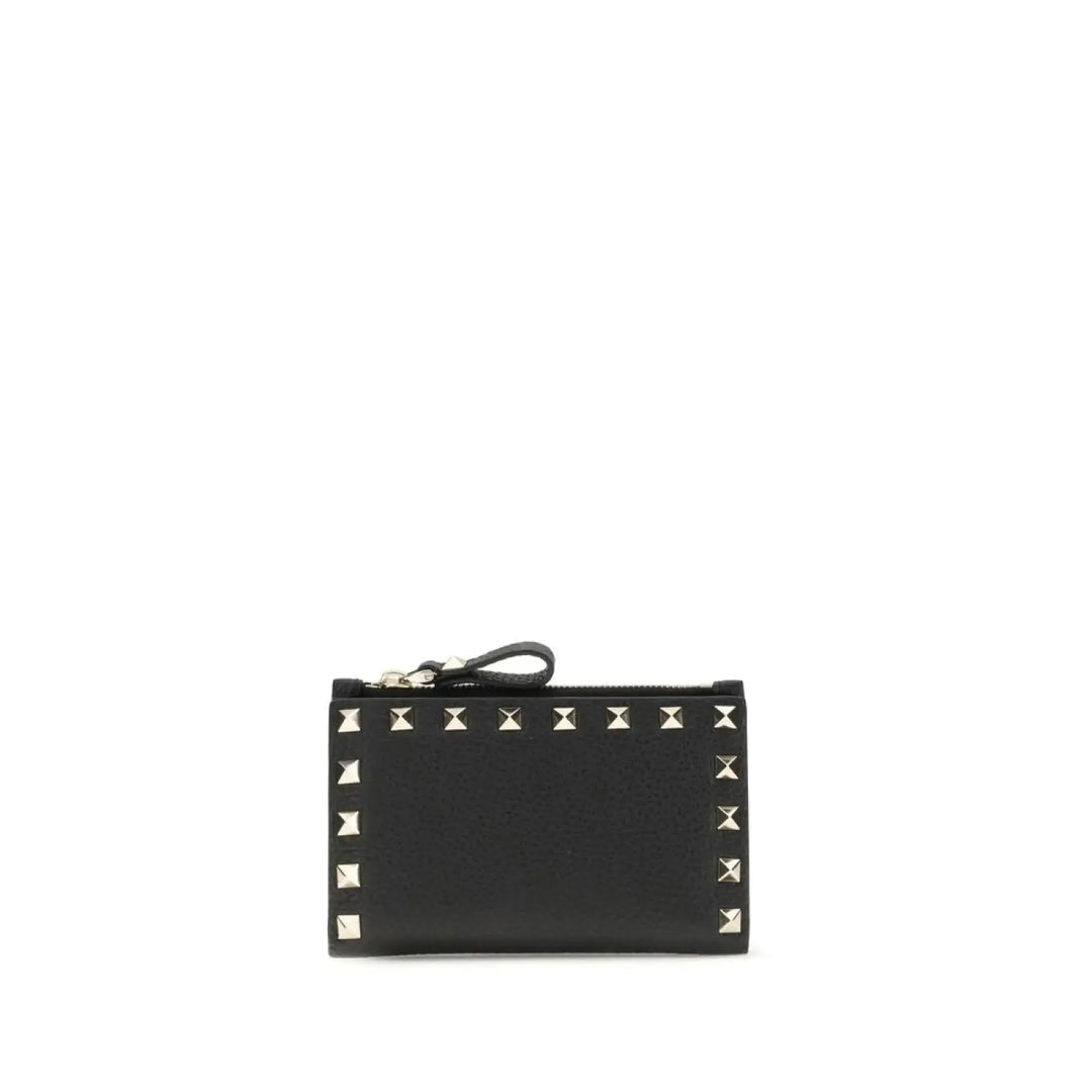 Valentino Garavani Black Calf Leather Bos Taurus Wallet