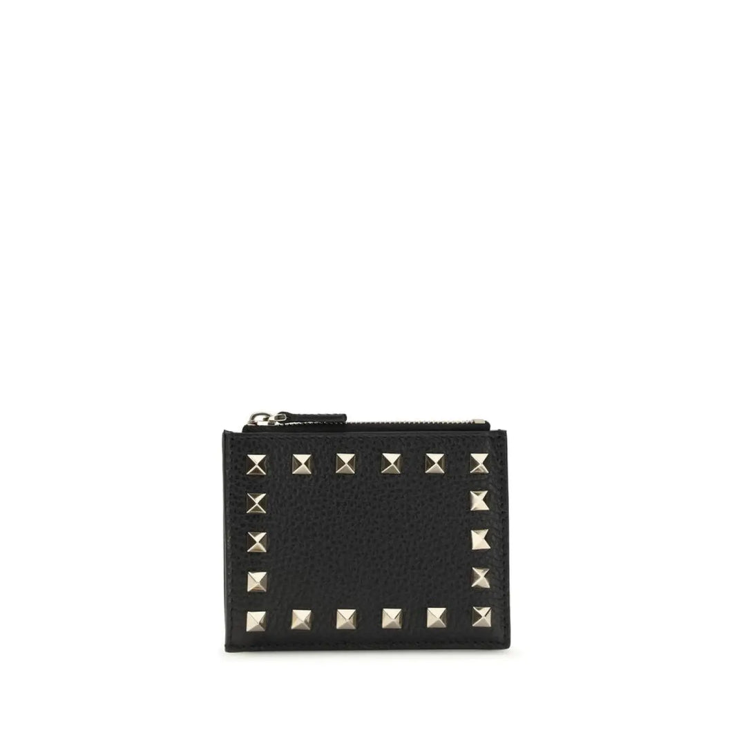 Valentino Garavani Black Calf Leather Bos Taurus Wallet