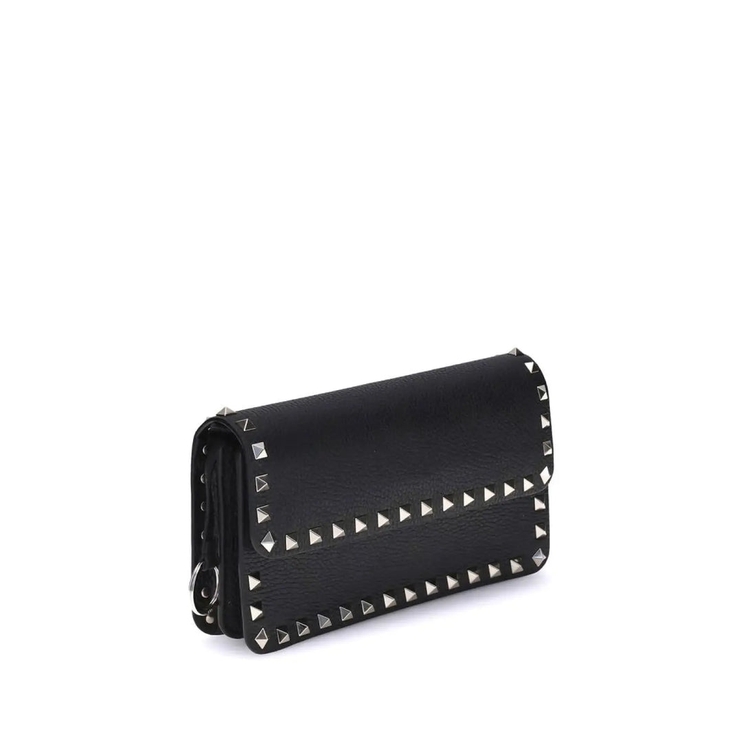 Valentino Garavani Black Calf Leather Bos Taurus Wallet