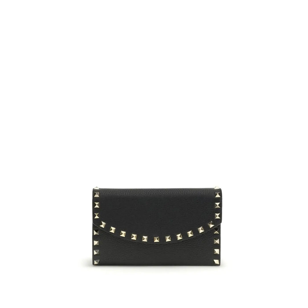 Valentino Garavani Black Calf Leather Bos Taurus Wallet