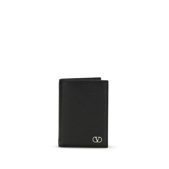 Valentino Garavani Black Calf Leather Bos Taurus Wallet