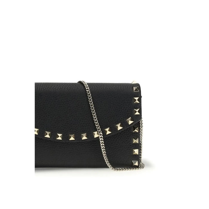 Valentino Garavani Black Calf Leather Bos Taurus Wallet
