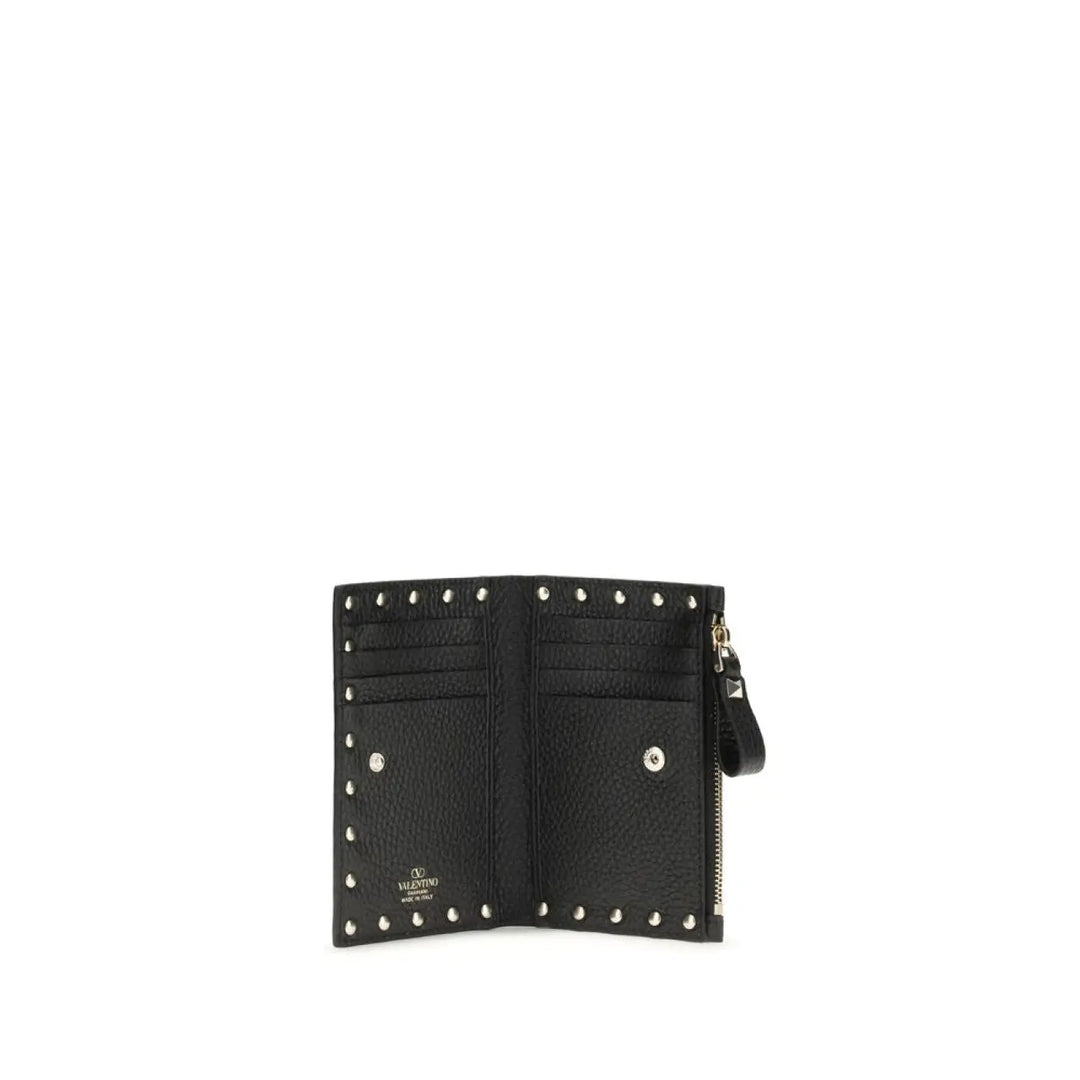 Valentino Garavani Black Calf Leather Bos Taurus Wallet