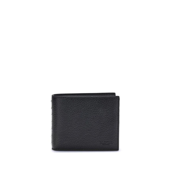 Valentino Garavani Black Calf Leather Bos Taurus Wallet