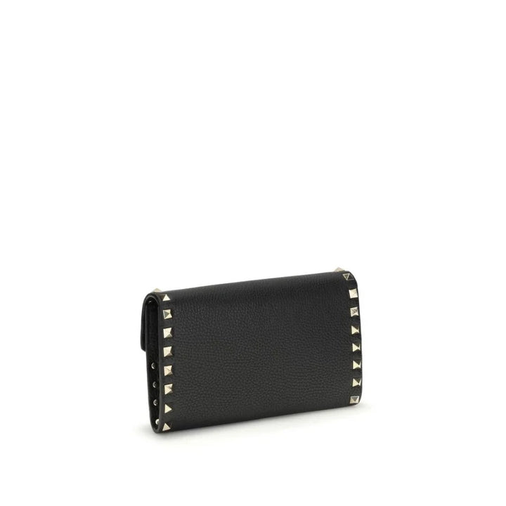 Valentino Garavani Black Calf Leather Bos Taurus Wallet