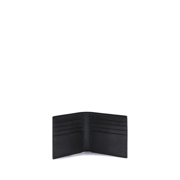 Valentino Garavani Black Calf Leather Bos Taurus Wallet