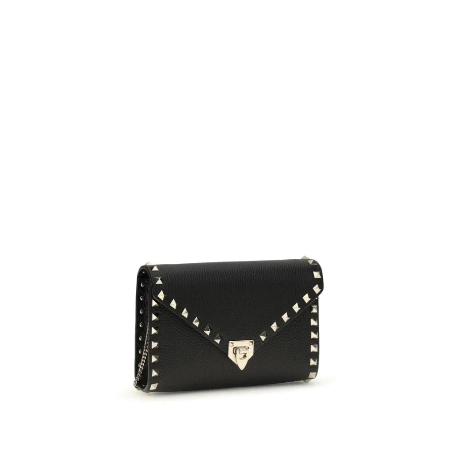Valentino Garavani Black Calf Leather Bos Taurus Wallet