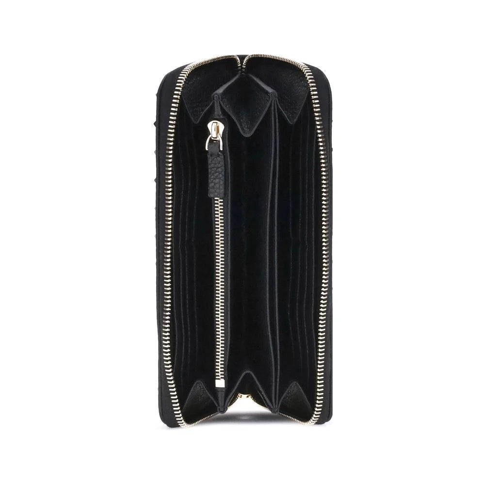 Valentino Garavani Black Calf Leather Bos Taurus Wallet