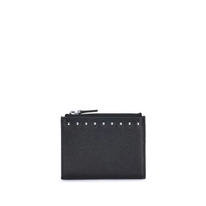 Valentino Garavani Black Calf Leather Bos Taurus Wallet