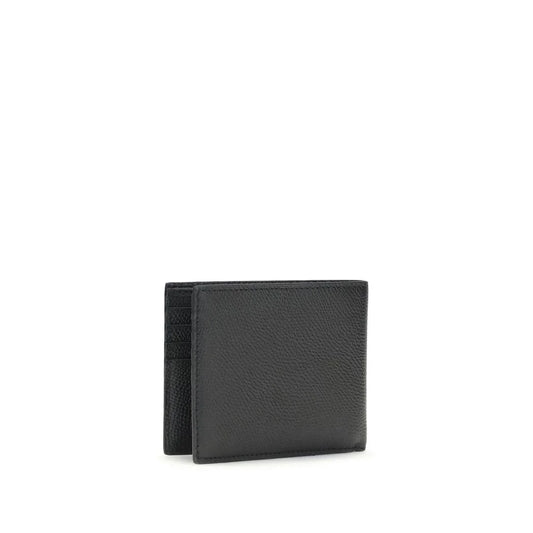 Valentino Garavani Black Calf Leather Bos Taurus Wallet