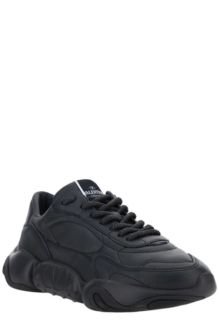 Valentino Garavani Black Calf Leather Sneakers