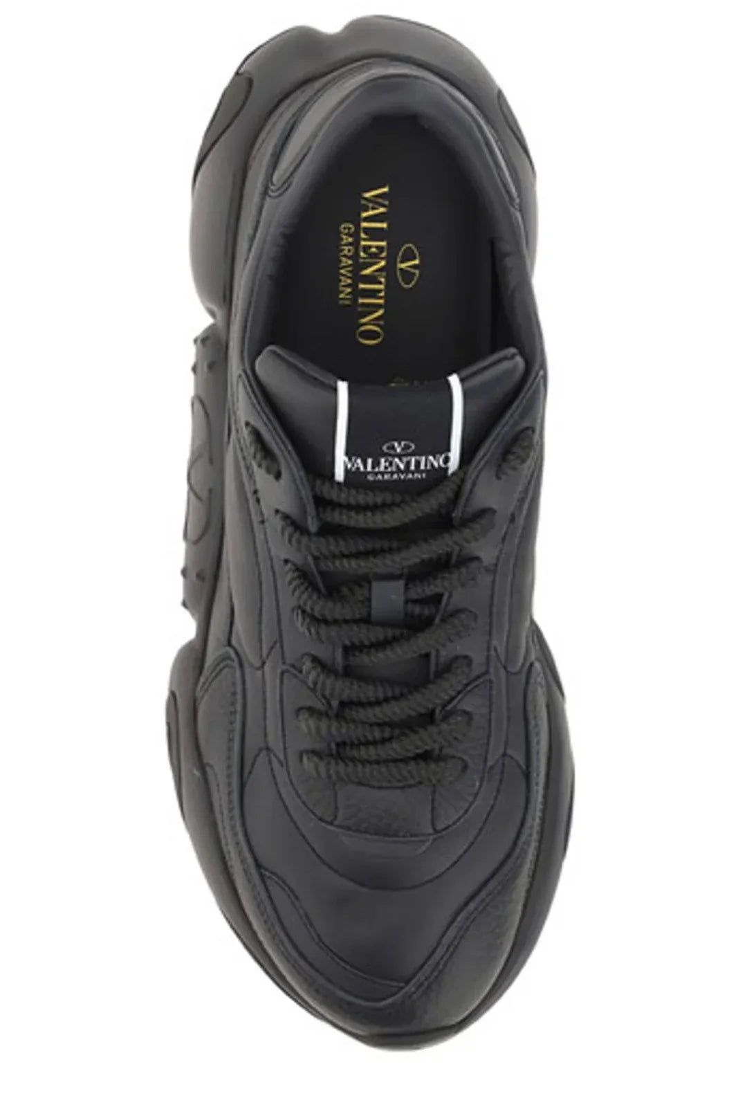 Valentino Garavani Black Calf Leather Sneakers
