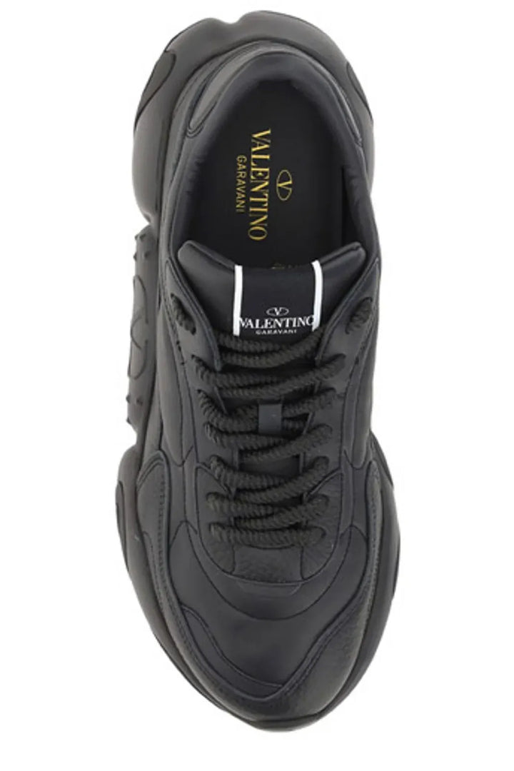 Valentino Garavani Black Calf Leather Sneakers