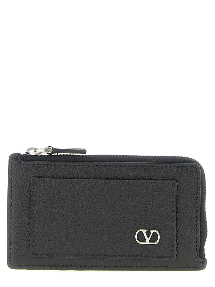 Valentino Garavani Black Calfskin Cardholder