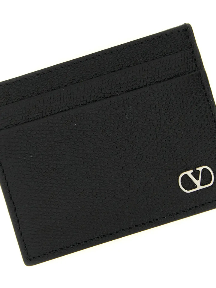 Valentino Garavani Black Calfskin Cardholder