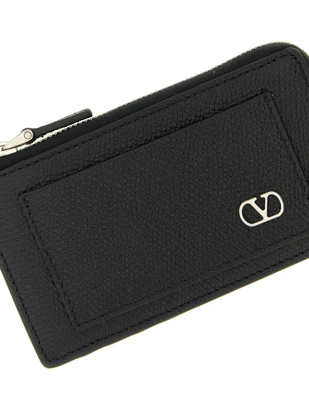 Valentino Garavani Black Calfskin Cardholder