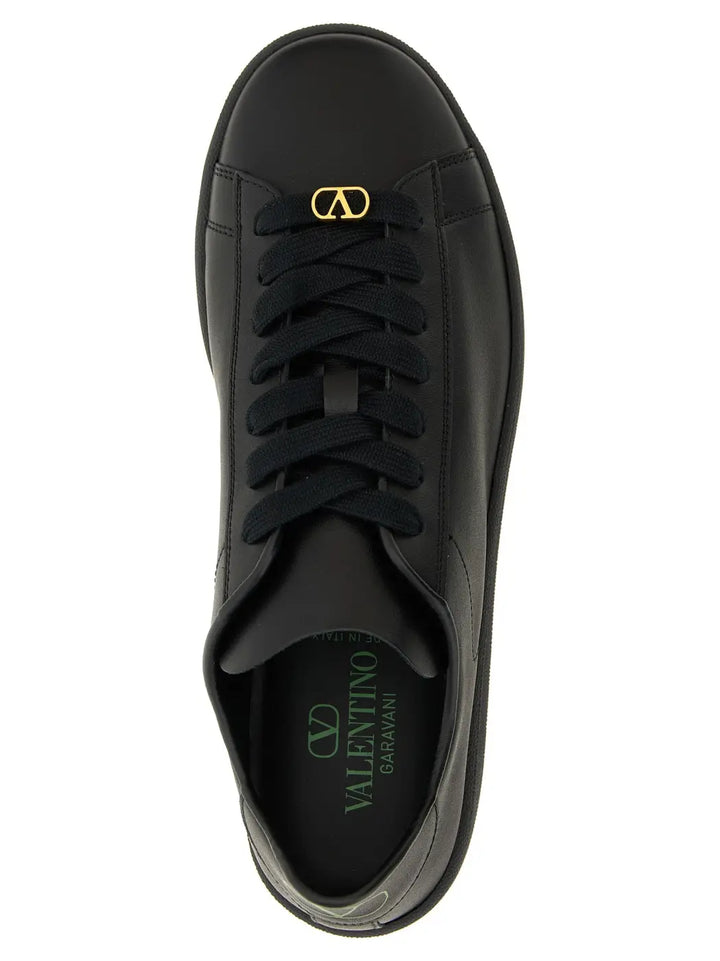 Valentino Garavani Black Calfskin Low Top Sneakers