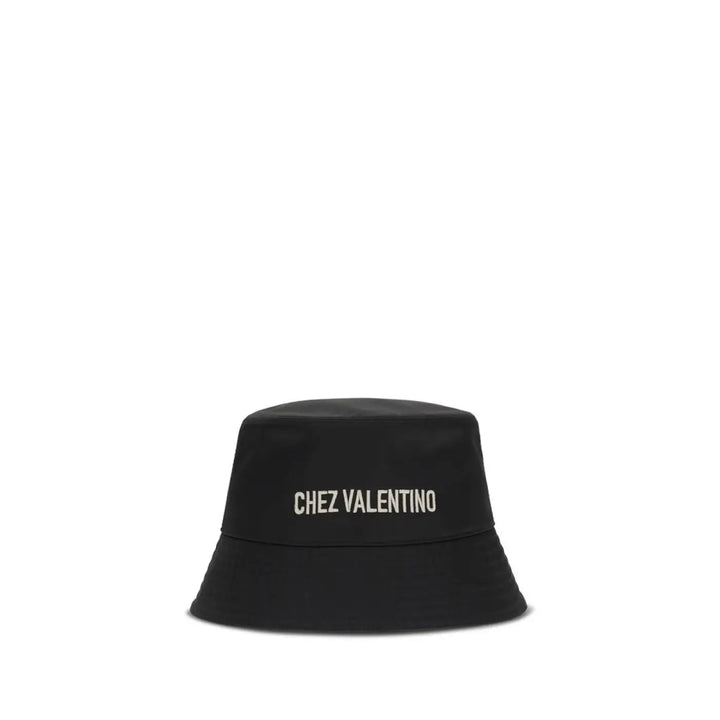 Valentino Garavani Black Cotton Bucket Hat