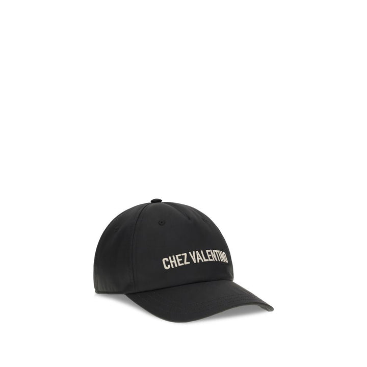 Valentino Garavani Black Cotton Cap (baseball Hat)