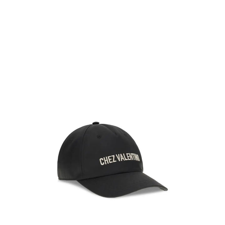 Valentino Garavani Black Cotton Cap (baseball Hat)