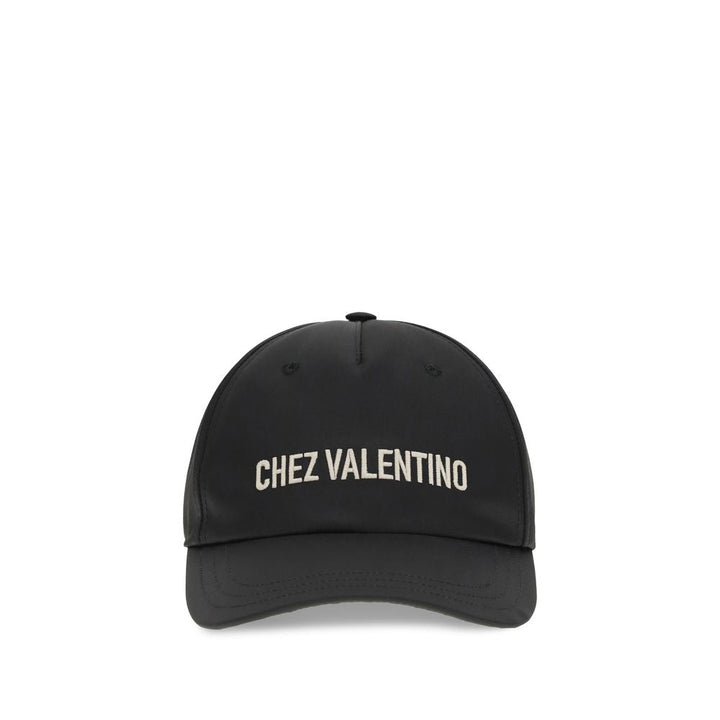 Valentino Garavani Black Cotton Cap (baseball Hat)
