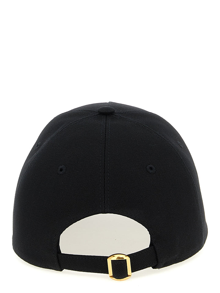 Valentino Garavani Black Cotton Cap (baseball Hat)